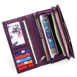 Ladies Wallet First Layer Cowhide Women Long Wallet Cowhide Card Case In Stock - Dazpy