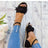 Bow flower hemp rope shoes