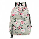 Backpack Printed Flowers Nylon Waterproof Ethnic Travel
