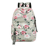 Backpack Printed Flowers Nylon Waterproof Ethnic Travel - Dazpy