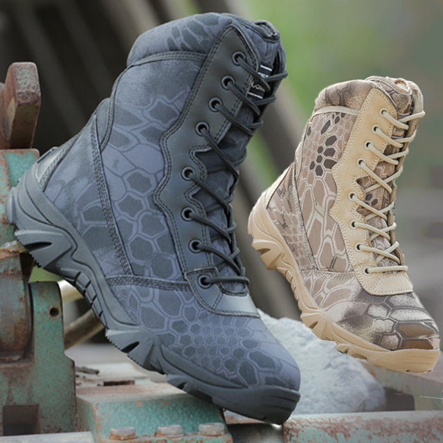 Python pattern desert tactical boots - Dazpy