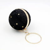 Women's Suede Dinner starry sky Round Bag - Dazpy