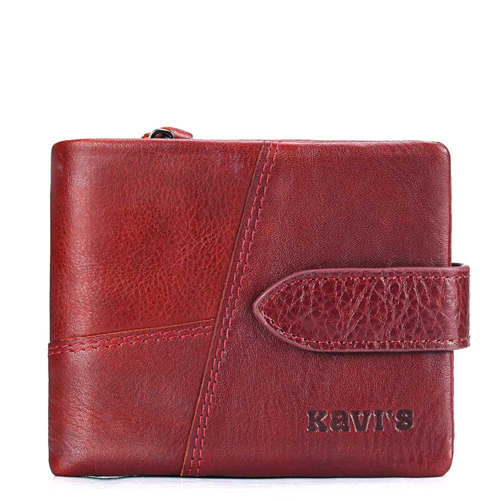 KAVIS Genuine Leather Women Wallet Female Long Clutch Lady Walet Portomonee Rfid Luxury Brand Money Bag Magic Zipper Coin Purse - Dazpy