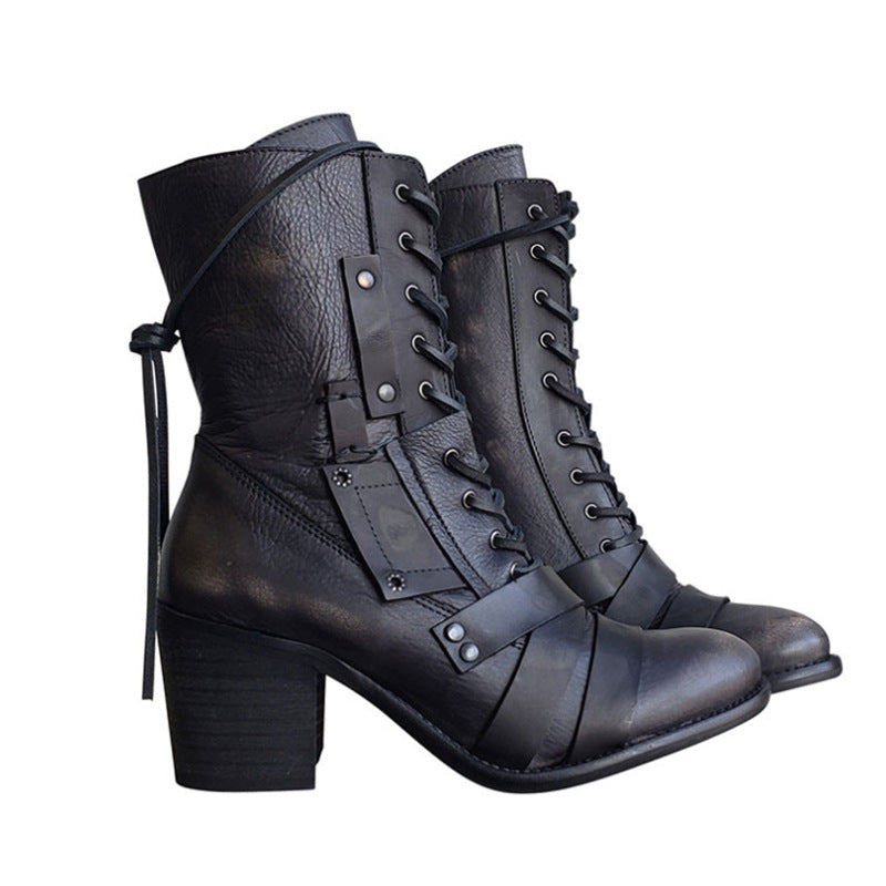 High heeled Martin Booties - Dazpy