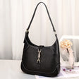 Leather Shoulder Small Female Cowhide Soft Leather Armpit Bag - Dazpy