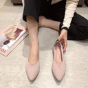 Shallow Mouth Flying Knit Shoes Pointed Toe Flat Knit Egg Roll Shoes