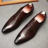 Men's Lace-up Formal Shoes Black Work - Dazpy