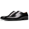 Summer Men's Cowhide Hand-polished Brock Carved Men's Shoes Business Suits Oxford Shoes - Dazpy