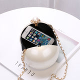 Ladies Casual Fashion Pearl Decoration Round Shoulder Bag - Dazpy