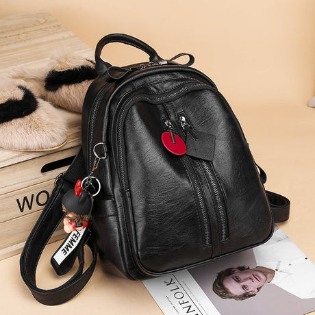 Winter new women's soft backpack south Korean version of the backpack - Dazpy