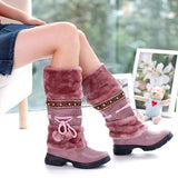 Winter Martin Boots Thick High-Heeled Boots Women's Fashion Shoes Sexy Long Long Snow Boots - Dazpy