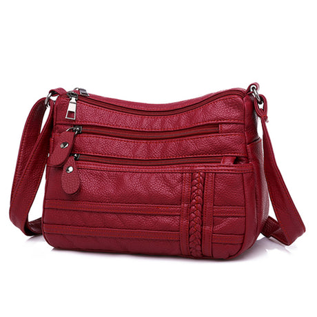 Fashion Women Soft Leather Shoulder Bag - Dazpy