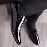 Formal bright leather invisible increase men's shoes - Dazpy