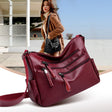 Casual soft leather diagonal bag - Dazpy