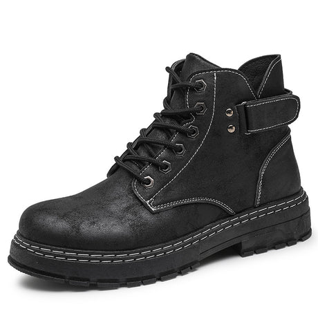 Men's High Top Round Toe Retro Work Boots - Dazpy