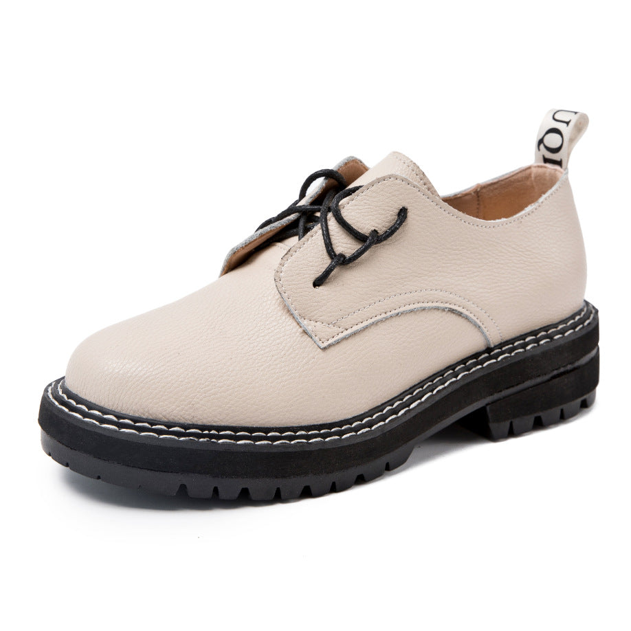 Korean All-match Women's Shoes Brock Oxford Shoes - Dazpy