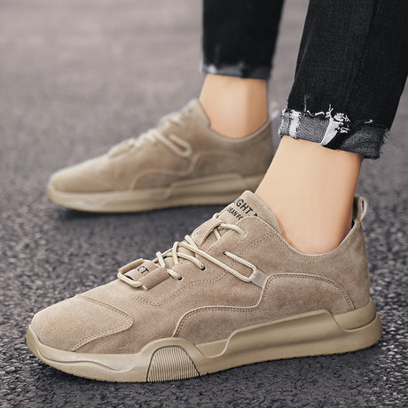 Suede British style sneakers men's trend Korean style - Dazpy