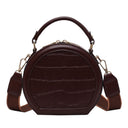 Stone Pattern Round Shoulder Crossbody Bag