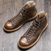 Men's Summer High Top Leather Vintage Leather Martin Boots - Dazpy