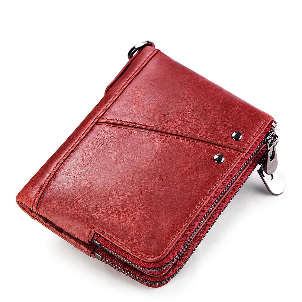 Anti-theft brushed RFID leather ladies wallet - Dazpy