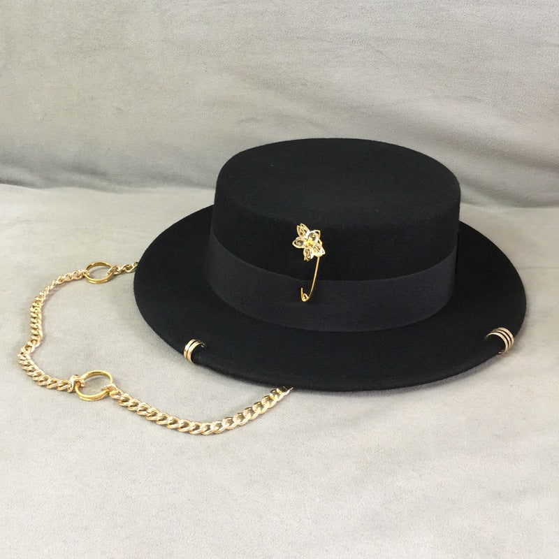 Female retro black top hat - Dazpy