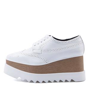 Women's Shoes With Carved Waterproof Platform Wedges - Dazpy