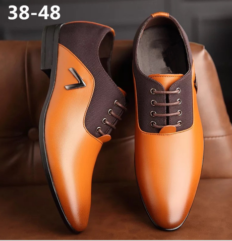 African men's business leather shoes lage size 445678 leather shoes male - Dazpy