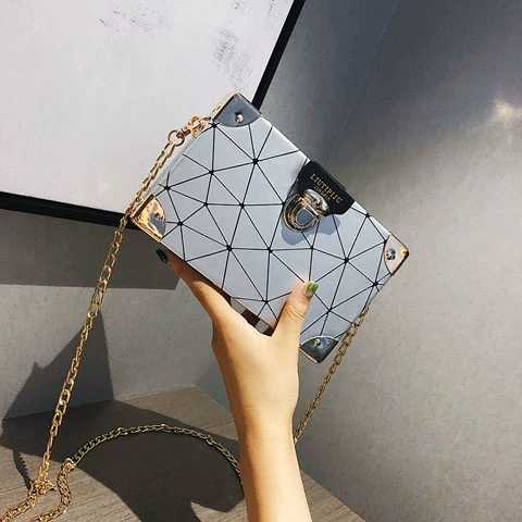 Geometric Pattern Crossbody Shoulder Box Bag - Dazpy