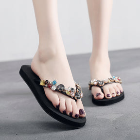 Flat-bottomed Clip-On Herringbone Rhinestone