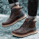 New Large Size Cotton Shoes Plus Cashmere Men's Snow Boots - Dazpy