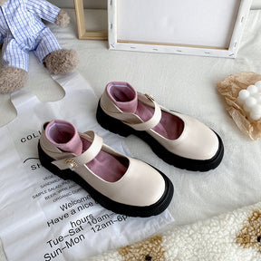 British Small Leather Shoes Wild Gentle Mary Jane Japanese Jk Platform Fairy Style Single Shoes