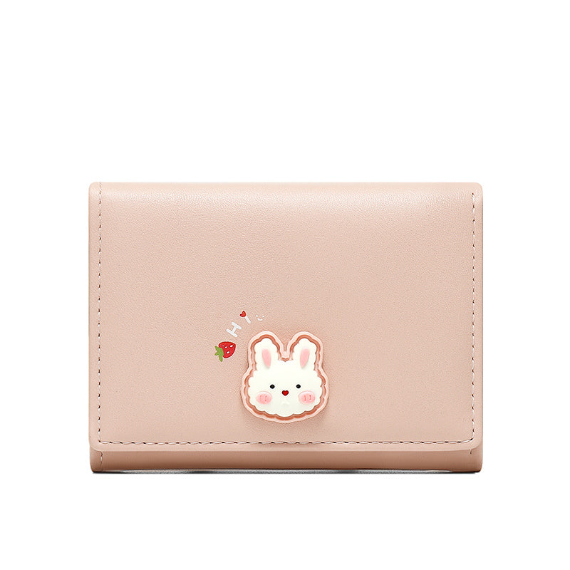 Women's Niche Design Tri-fold Thin Cute Coin Purse - Dazpy