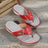 Zip Thong Flip-Flops Wedge Platform