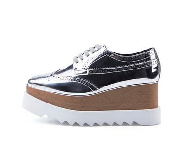 Women's Shoes With Carved Waterproof Platform Wedges - Dazpy