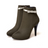 European station autumn and winter Martin boots pointed high-heeled bow women's boots short tube bare boots super size code
