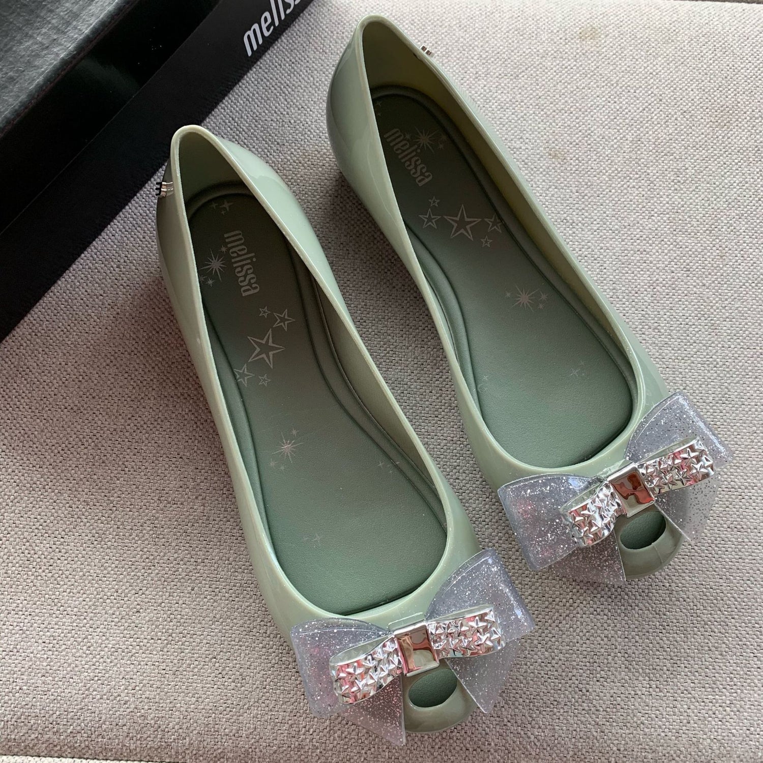 Melissa Star Bowknot Women's Shoes Increased Inside - Dazpy