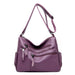 Casual soft leather diagonal bag - Dazpy