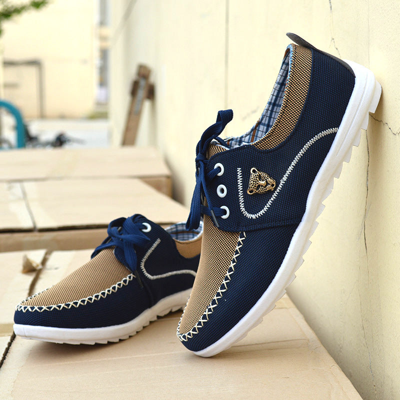 Men's casual canvas shoes Korean version of the trend of students large size canvas shoes - Dazpy