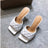 Diamond square head Roman slippers