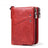 Anti-theft brushed RFID leather ladies wallet