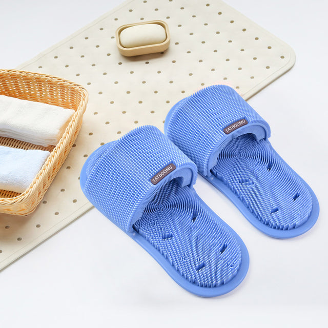 All-round Bristle Silicone Foot Wash Slippers To Clean The Soles Of The Feet - Dazpy