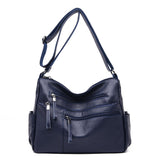 Casual soft leather diagonal bag - Dazpy