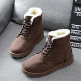 Snow boots with short tube plus velvet booties - Dazpy