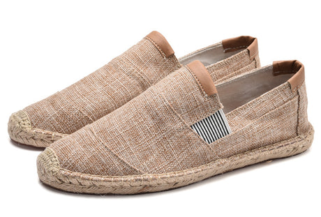 Handmade straw shoes canvas shoes - Dazpy