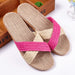 Linen slippers men's couple casual indoor floor sandals and slippers autumn and winter home non-slip slippers - Dazpy