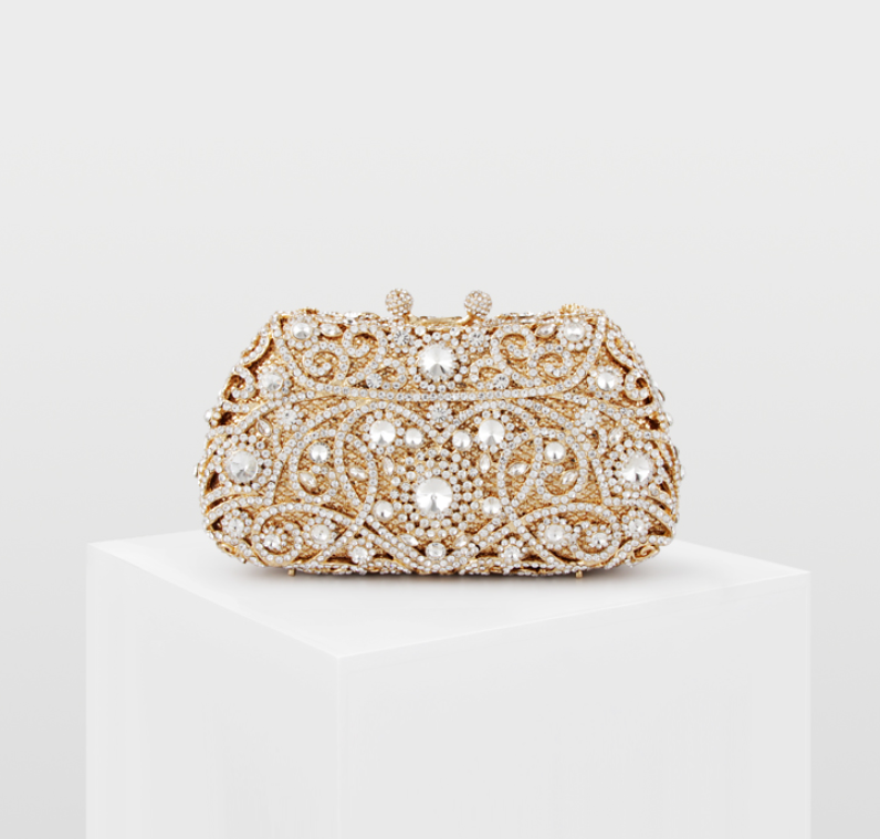 Crystal Beaded Evening Bag - Dazpy