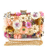 Ladies handmade colorful flower beaded bag - Dazpy