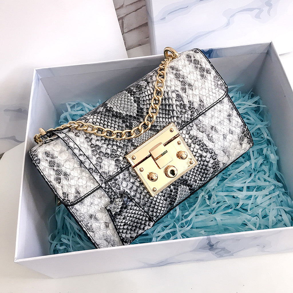 Serpentine Small Square Bag Korean Fashion Chain Bag - Dazpy