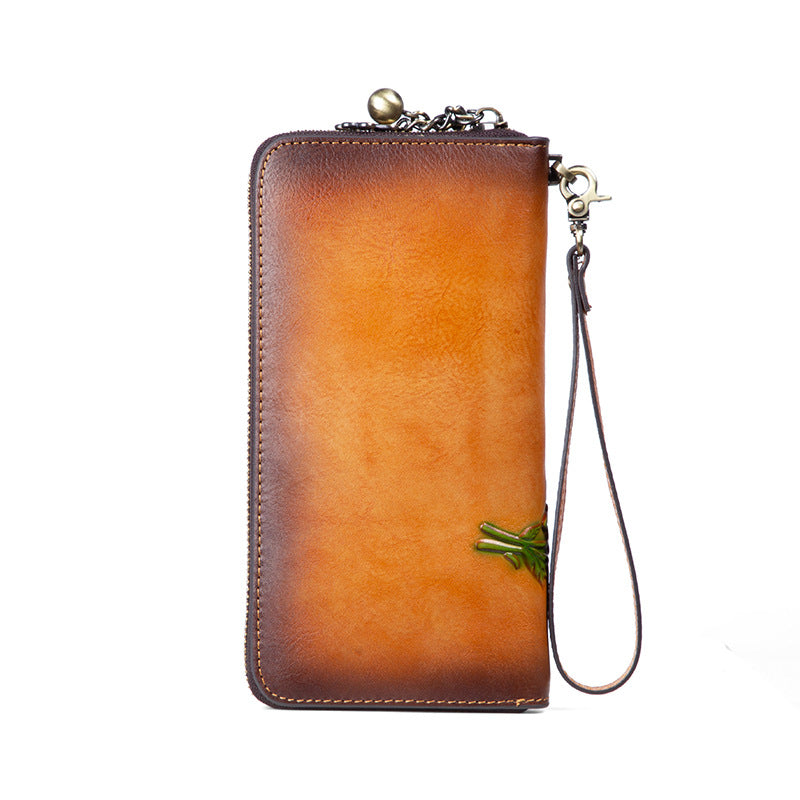 Ladies Wallet Long Leather Anti-theft Brush - Dazpy