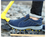 One-legged anti-smashing anti-piercing steel toe caps shoes Breathable and wear-resistant safety shoes anti-splashing hot welding shoes - Dazpy